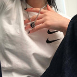 bold ring necklace