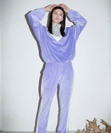 ベルベットトレイニングジップアップトップ/ velvet training zip-up top - VIOLET (4435428147318)