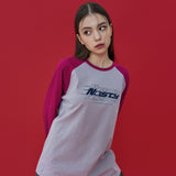 [NF] FRIENDLY LOGO RAGLAN LONGSLEEVE (PINK)_F23QB463