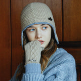 Earflap knit beanie (6622507827318)