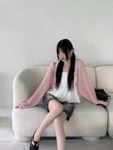 夏 ベーシック ストリング リボン クロップド ボレロ カーディガン/[6 colors] Honey Summer Basic String Ribbon Cropped Bolero Cardigan
