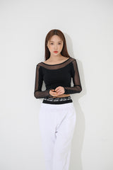 アップラインメッシュクロップTシャツ/(9234) Upline Mesh Crop Tee