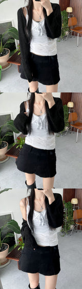 レースシャーリングビスチェ / Lace shirring bustier (4 colors)