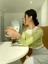 イエロービーントップカーディガンツーピース/yellow bean top cardigan two-piece