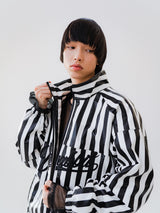 ストライプロゴパッディングジャンパー/BSR2223FWJK008 STRIPE LOGO PADDING JUMPER WHITE BLACK