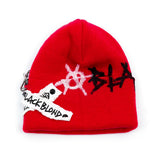 BBD Graffiti Logo Patch Beanie (Red) (4643663020150)