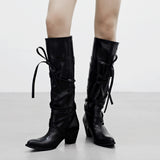 Cherot Ribbon Long Boots