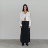 シアーマキシローライズスカート / SHEER MAXI LOWRISE SKIRT (BLACK)