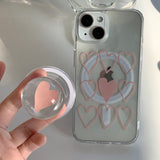 Pink - Heart Line Magsafe Phone Case Bead Tok Set