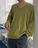 SKローレンVネックニット / SK Lauren V-neck Knitwear (4 colors)