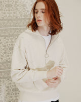 HALF ZIP UP PUNCHING RHOMBUS SWEATER IVORY (6691448455286)