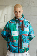 ロマンティックロゴパッディングジャンパー/BSR2223FWJK009 ROMANTIC LOGO PADDING JUMPER GREEN BLUE