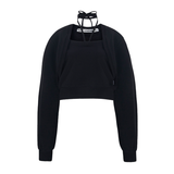  Bolero Layered Sweat_Black