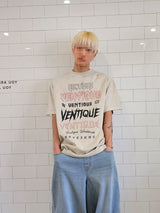 VENTIQUE ピグメントロゴ半袖Tシャツ