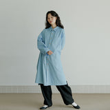 リネンロングシャツ / unisex long shirts bright denim