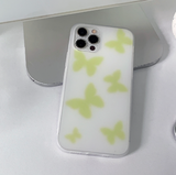 パステルブラーイェローバタフライフォーンケース / Pastel Blur yellow Butterfly Phone Case
