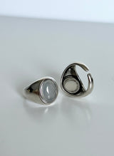 グレーオニックスオープンリング / ﻿Gray onyx open ring