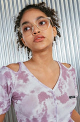タイダイオープンT/tiedye open tee_ pink