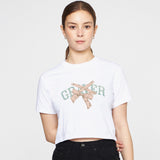 リボンバレリーナロゴクロップドTシャツ/Ribbon Ballerina Logo Cropped T-Shirt