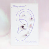 パープルライキーピアス / [Styling] Purple Liky Piercing Set (5 set)