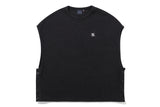 サイドオープンニットベスト / SIDE OPEN KNIT VEST_BLACK