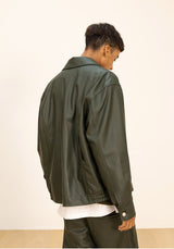ラムスキンオーバーフィットボンバージャケット/LAMSKIN OVERFIT BOMBER JACKET