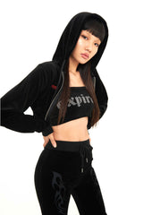 ベルベットラインストーンチューブトップ  / Velvet Rhinestone Tube Top (4168741355638)
