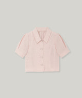 carolyn puff tweed jacket (pastel pink)