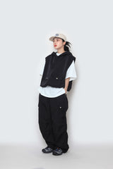 ワシショフードポケットベスト / WASHIHO hooded pocket vest