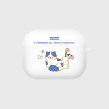 FLOWER CAT-WHITE(AIR PODS PRO-COLOR JELLY) (6610812043382)