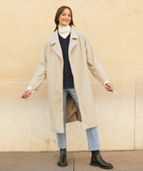 ウールブレンドローブコート/RCH wool blended robe coat light gray
