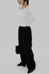 ラフカットリブTシャツ/Rough cut ribbed T-shirt (3color)