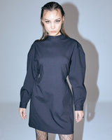 MOCK NECK STRING MINI ONEPIECE - BLACK (6635994841206)