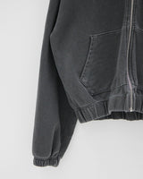ピグメントフードジップアップ/Pigment hood zip-up (2color)