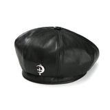 エコレザーベレー帽/0 4 CT eco leather beret - BLACK