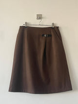 Ancient buckle midi skirt