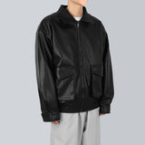 ビーガンレザーポケットジャンパー / Vegan Leather Pocket Jumper