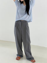 Crayon v-neck sleeve knit T 