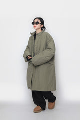 ロングボンバーパッディドジャケット