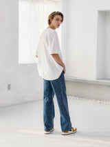 ワイドデニムパンツ / M160 WIDE DENIM PANTS_DEEP BLUE