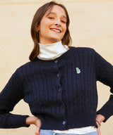 クロップニットカーディガン/RCH crop knit cardigan navy