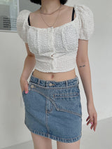 ウエストラップデニムスカート/waist wrap denim skirt