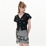 Ribbon Cardigan [Black] (6593098317942)