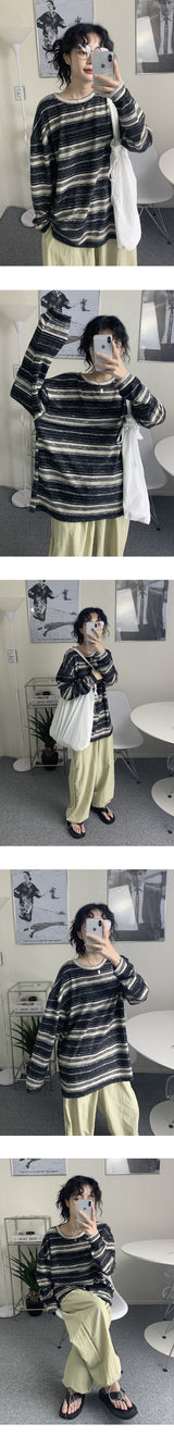 ストライプパターンルーズフィットT / Striped Pattern Loose Fit T