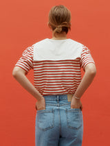 Sailor curved tee - Red (6682589790326)