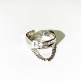 Silver Bear chain ring (6673130913910)