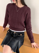 Michell Deep Twisted Cable Round Knit