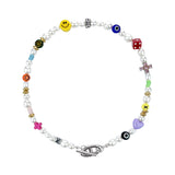 MIX PEARL BEADS SMILE NECKLACE