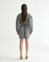 MOCK NECK STRING MINI ONEPIECE - HOUND TOOTH BLACK (6635994906742)