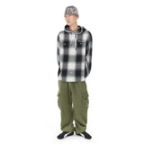 HOODED OMBRE CHECK SHIRT